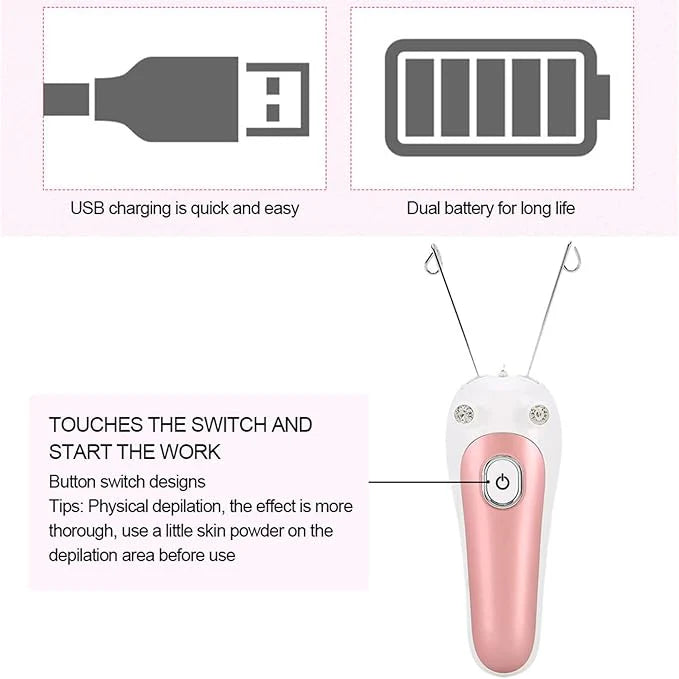 Electric Facial Threading Hair Removal - Drivonza Mart